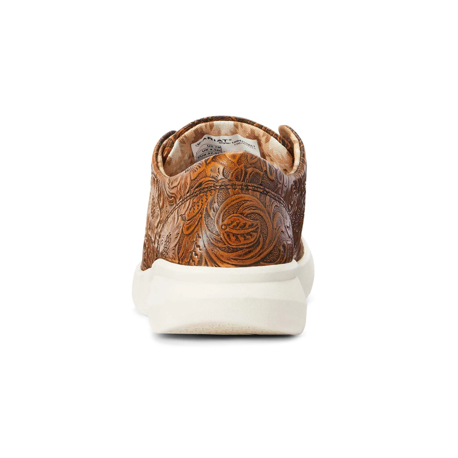 Ariat Women's Brown Floral Embossed Hilo 4 Ariat Women's Brown Floral Embossed Hilo - Image 4