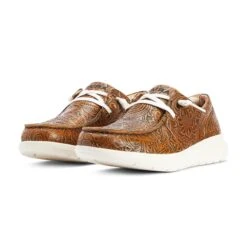 Ariat Women's Brown Floral Embossed Hilo 11 Ariat Women's Brown Floral Embossed Hilo -Moderoo Store 10042508 pair