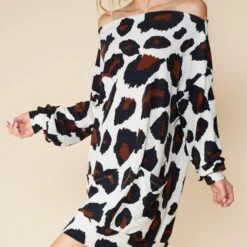 Long Sleeve Animal Print Dress -Moderoo Store 15597135 7375ff47 dc23 4cb8 acde fbb08ad1d685