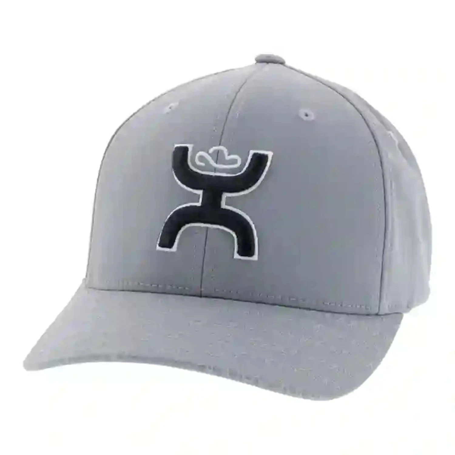 Hooey YOUTH Flexfit Grey Cap-Black Hooey Up Patch 1 Hooey YOUTH Flexfit Grey Cap-Black Hooey Up Patch