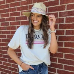 Women's Fedora W/ Multi Colored Band