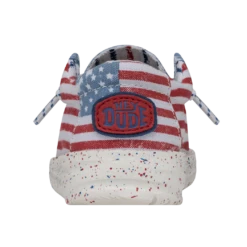Heydude Hey Dude Wally Toddler Patriotic Stars & Stripes 15 Heydude Hey Dude Wally Toddler Patriotic Stars & Stripes -Moderoo Store 40031 9C8 WALLYTODDLERPATRIOTIC STARSANDSTRIPES LEFTBACK