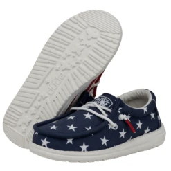 Heydude Hey Dude Youth Wally American Flag -Moderoo Store 40046 9CW WALLYYOUTHPATRIOTIC AMERICANFLAG PAIRBOTTOM