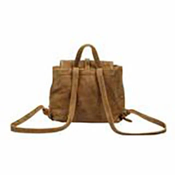 Myra Bag Leather Flap Hairon Backpack Bag 2 Myra Bag Leather Flap Hairon Backpack Bag - Image 2