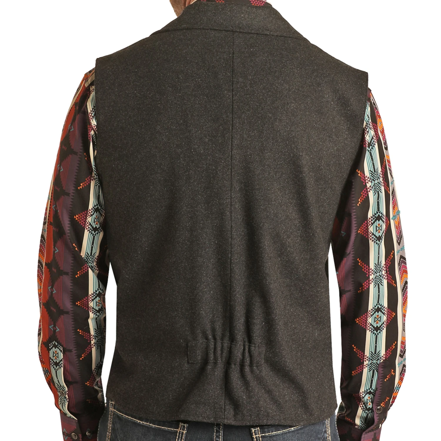 Powder River Dark Heather Brown Wool Vest 2 Powder River Dark Heather Brown Wool Vest - Image 2