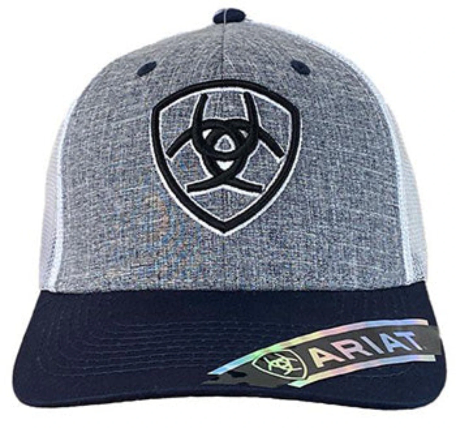 Ariat Men's Grey And Navy Embroidered Cap 1 Ariat Men's Grey And Navy Embroidered Cap