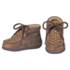 Kid's Tan Carson Weave Moc