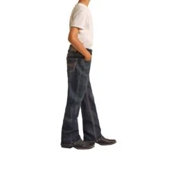 Hooey Boys Thick Curve Logo Bootcut Jeans -Moderoo Store HYBD0BR10Q B