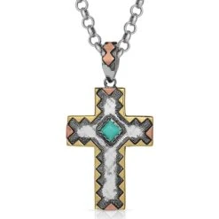 Montana Silversmiths Antiqued Cross Necklace