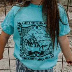 The Whole Herd Kids Turquoise Psalm 104:14 Tee