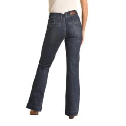 Rock & Roll Cowgirl High Rise Dark Trouser Jeans -Moderoo Store Screenshot2023 05 25114951