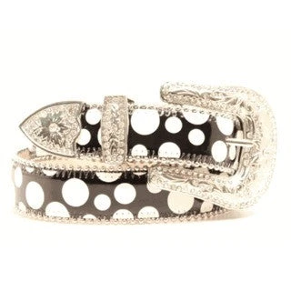 Kid's Black And White Polka Dot Belt 1 Kid's Black And White Polka Dot Belt