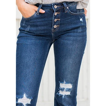 KanCan Dark Distressed Flare 2 KanCan Dark Distressed Flare - Image 2