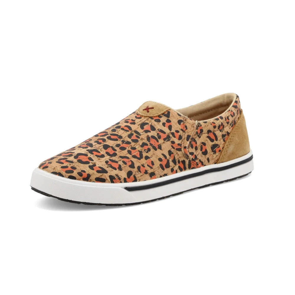 Twisted X Kid's Cheetah And Cork Slip-On Shoe 1 Twisted X Kid's Cheetah And Cork Slip-On Shoe