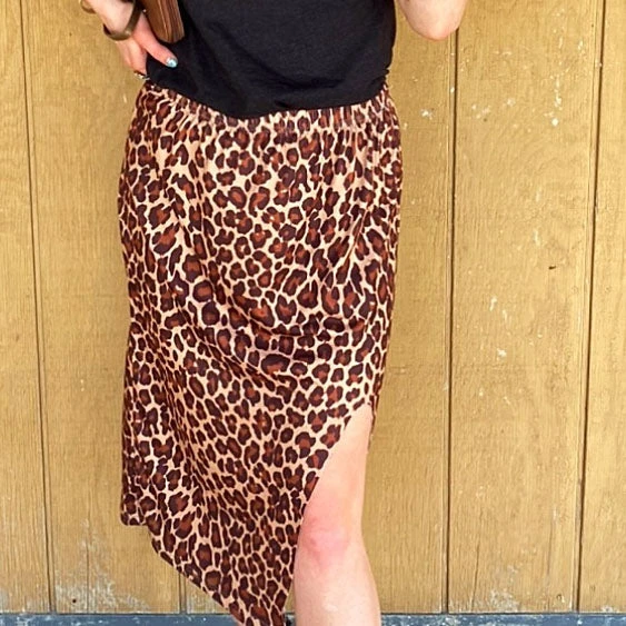 Cheetah Side Slit Skirt 1 Cheetah Side Slit Skirt