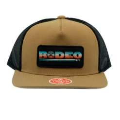 Hooey Youth Tan/Black Cap-Serape Rodeo Patch